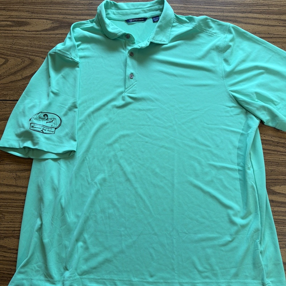 Cutter and Buck Mens 2XL Mint Polo Golf Outing Performance Shirt